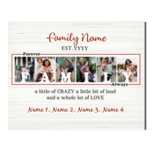 Family Personalized Gifts, Family Photo Collage, One Gift Whole Family