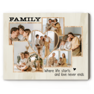 Family Photo Collage Canvas, Personalized Photo Gifts For Family, Unique Gift For Parents – Best Personalized Gifts For Everyone