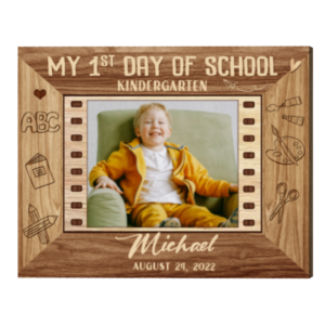 First Day Of Kindergarten, Preschool Girl Gift For Son Or Daughter, Personalized Back To School Canvas
