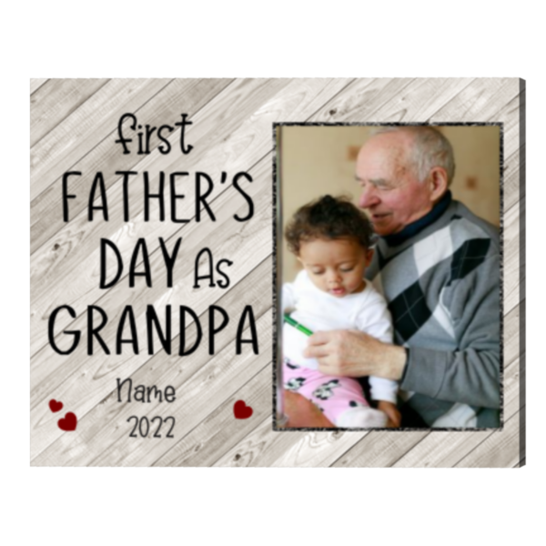 First Father’s Day As Grandpa, Father’s Day Gift For New Grandpa, New Grandfather Photo Gift Print – Best Personalized Gifts For Everyone