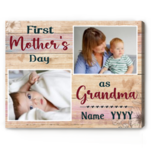 First Mother’s Day As Grandma Photo Print, Mother’s Day Gift For First Time Grandma, Personalised 1st Time Grandma Gifts