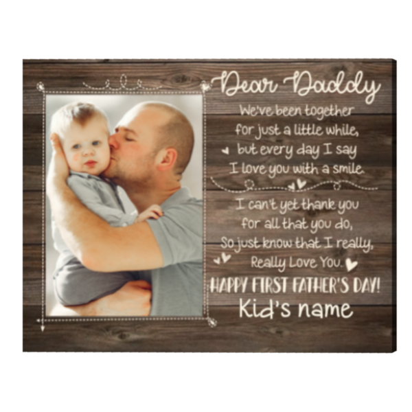 First Time Dad Gifts For New Dads, First Father’s Day Gift For Husband, 1st Happy First Fathers Day Art