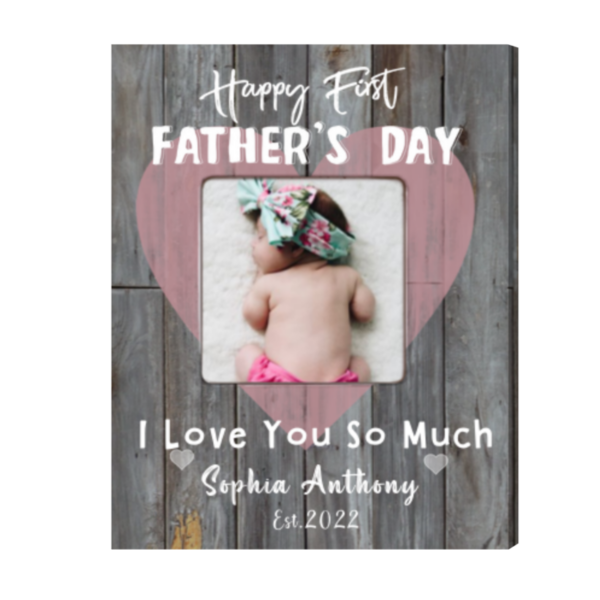 First Time Fathers Day Gift, 1st Father’s Day Gift From Baby, Gift For First Time Dad Canvas Print