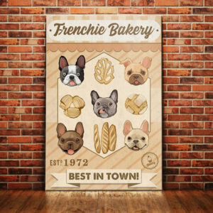French Bulldog Bakery Canvas