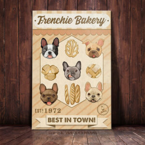 French Bulldog Bakery Canvas