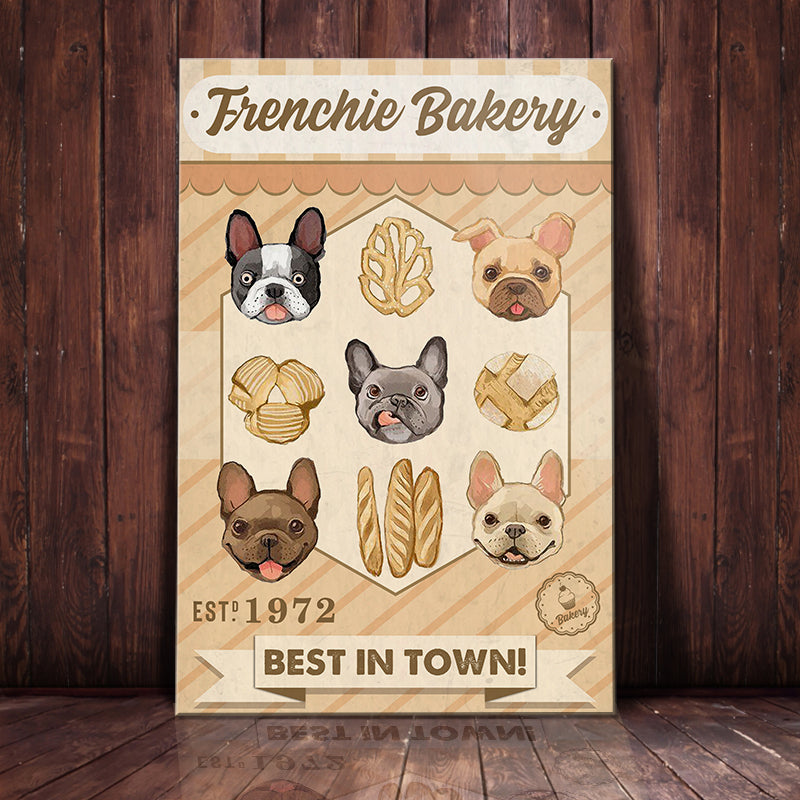 French Bulldog Bakery Canvas French Bulldog Bakery Canvas