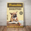 French Bulldog Bookstore Canvas
