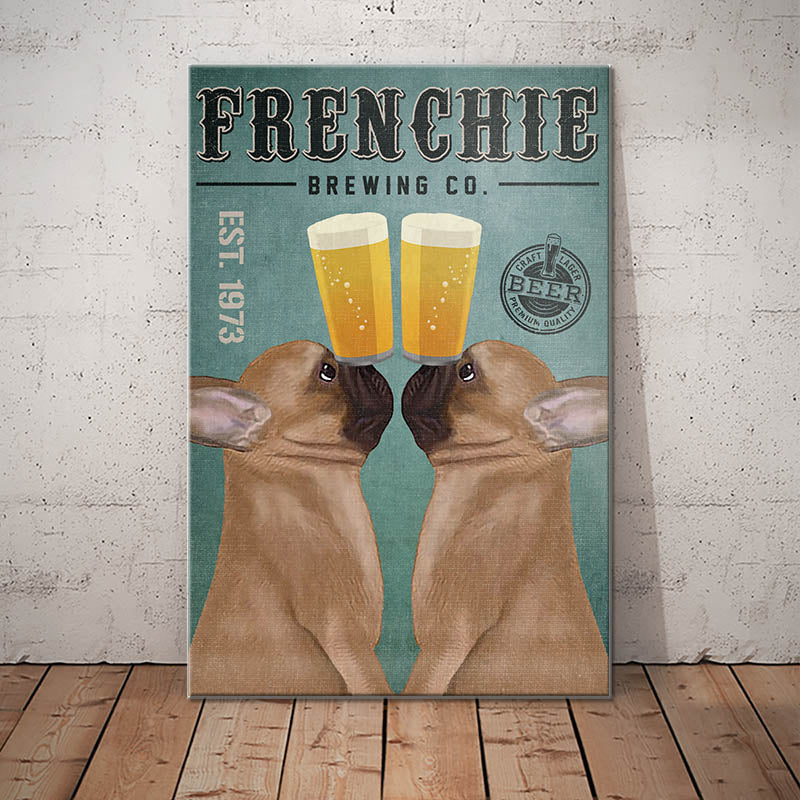 French Bulldog Brewing Company Canvas French Bulldog Brewing Company Canvas