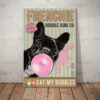 French Bulldog Bubble Gum Company Canvas