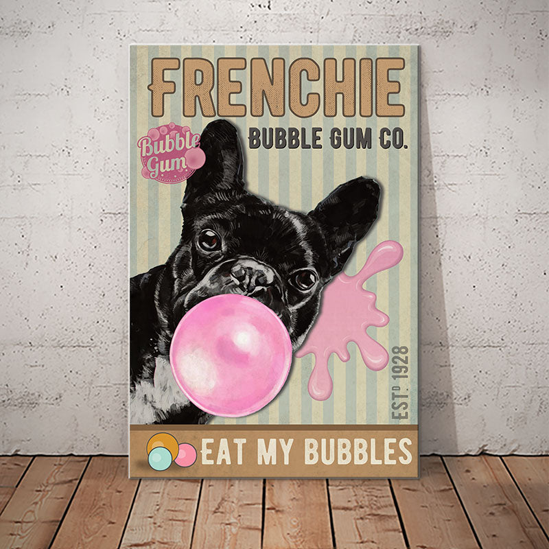 French Bulldog Bubble Gum Company Canvas French Bulldog Bubble Gum Company Canvas