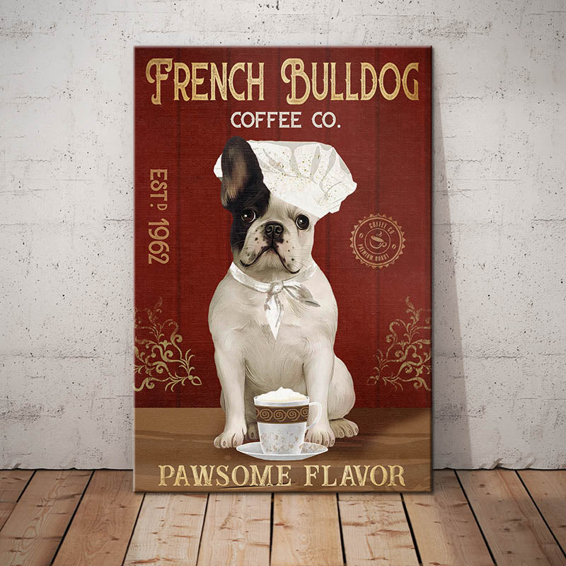 French Bulldog Coffee Company Canvas French Bulldog Coffee Company Canvas