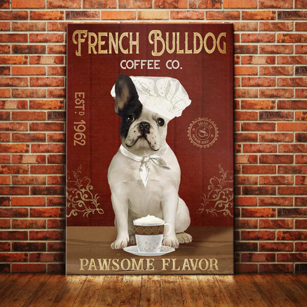 French Bulldog Coffee Company Canvas