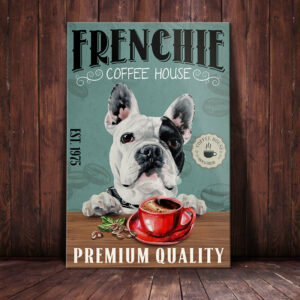 French Bulldog Coffee House Canvas
