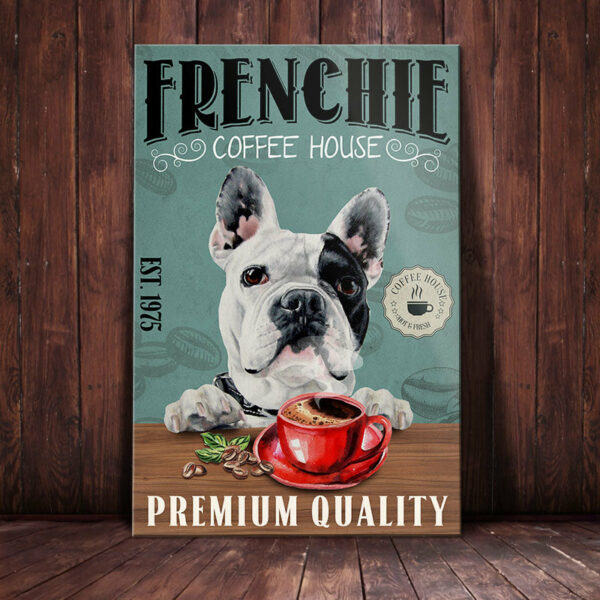 French Bulldog Coffee House Canvas