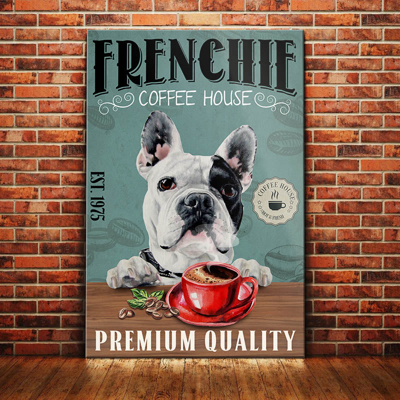French Bulldog Coffee House Canvas French Bulldog Coffee House Canvas