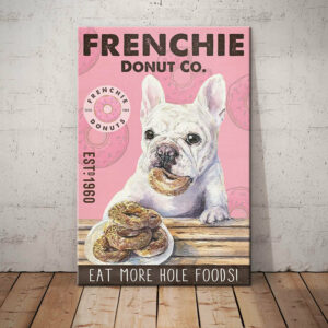 French Bulldog Donut Company Canvas