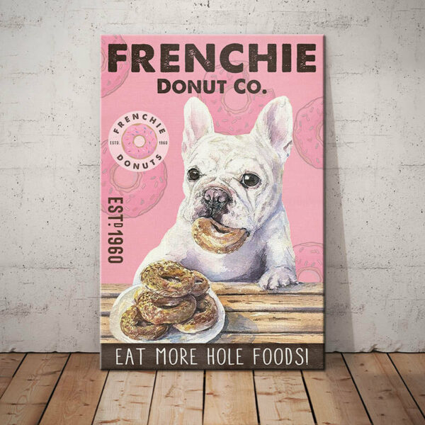 French Bulldog Donut Company Canvas