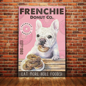 French Bulldog Donut Company Canvas