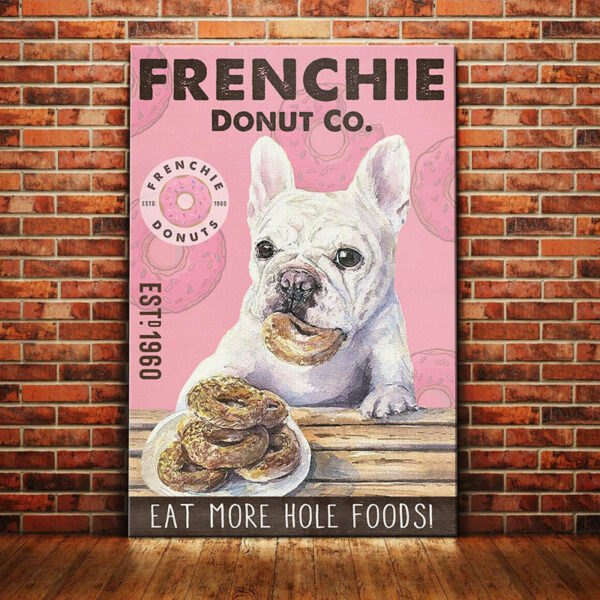 French Bulldog Donut Company Canvas