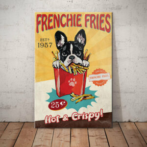 French Bulldog Fries Canvas