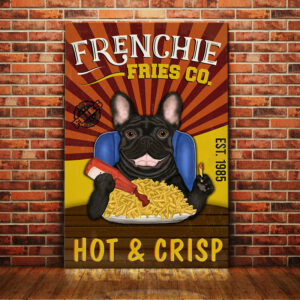 French Bulldog Fries Company Canvas