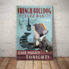 French Bulldog Jazz Bar Canvas