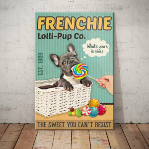 French Bulldog Lollipop Company Canvas