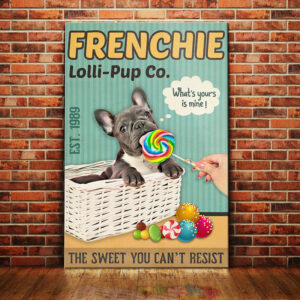 French Bulldog Lollipop Company Canvas