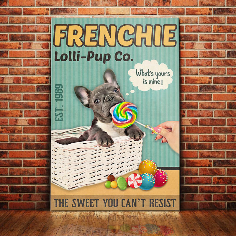 French Bulldog Lollipop Company Canvas French Bulldog Lollipop Company Canvas