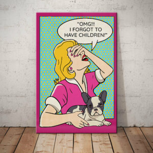 French Bulldog Retro Canvas