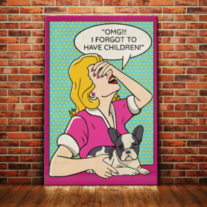 French Bulldog Retro Canvas