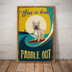 French Bulldog Surfing Canvas