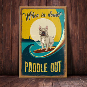 French Bulldog Surfing Canvas