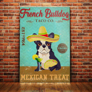 French Bulldog Taco Company Canvas