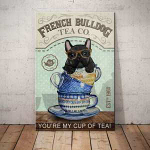 French Bulldog Tea Company Canvas