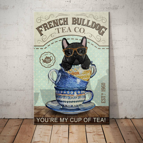 French Bulldog Tea Company Canvas