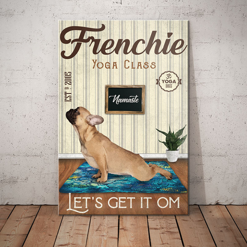 French Bulldog Yoga Class Canvas French Bulldog Yoga Class Canvas