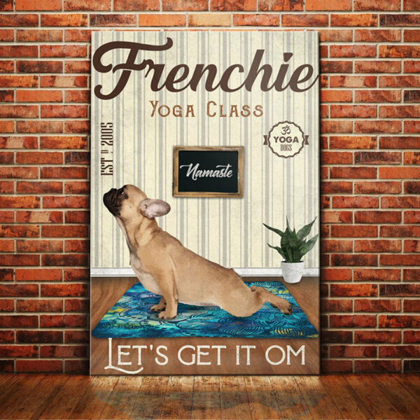 French Bulldog Yoga Class Canvas