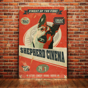 German Shepherd Cinema Canvas