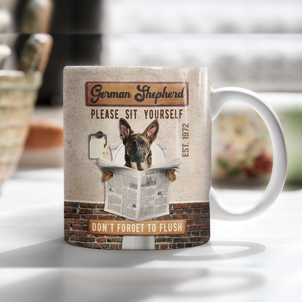 German Shepherd Dog Bathroom Company Mug German Shepherd Dog Bathroom Company Mug