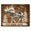 Gifts For Elk Hunters, Elk Hunting Photo Collage Canvas, Hunting Personalized Gifts