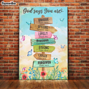 God Says You Are Location Sign Canvas 6 1