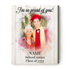 Graduation Gift Portrait From Mom, Personalized Graduation Gift For Son, I’m So Proud Of You Photo Canvas – Best Personalized Gifts For Everyone