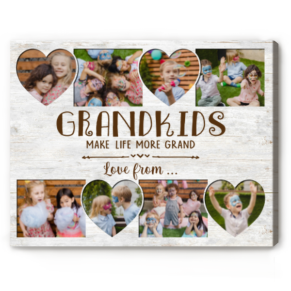 Grandparent Gifts Personalized, Gift Ideas For Grandparents From Grandkids, Grandkids Make Life Grand Picture Frame