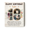 Happy Birthday 18th Photo Collage Canvas, Personalized 18th Birthday Photo Collage, 18th Birthday Gift – Best Personalized Gifts For Everyone