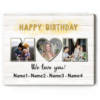 Happy Birthday Mom Gift From Kids, Birthday Gift For New Mom, Mom Custom Pictures Canvas Print – Best Personalized Gifts For Everyone