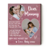 Happy First Mother’s Day Personalized Canvas, 1st Time Mom Gift From Baby, New Mom Mothers Day Photo Gift