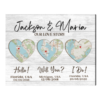Hello Will You I Do Map Art Print, Custom Paper Anniversary Gifts, Wedding Anniversary Gift Ideas