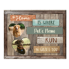 Home Is Where The Dogs Run To Greet You Custom Canvas, Welcome Home Sign, Xmas Gift For Dog Lovers – Best Personalized Gifts For Everyone