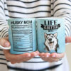 Husky Mom Nutrition Fact Mug